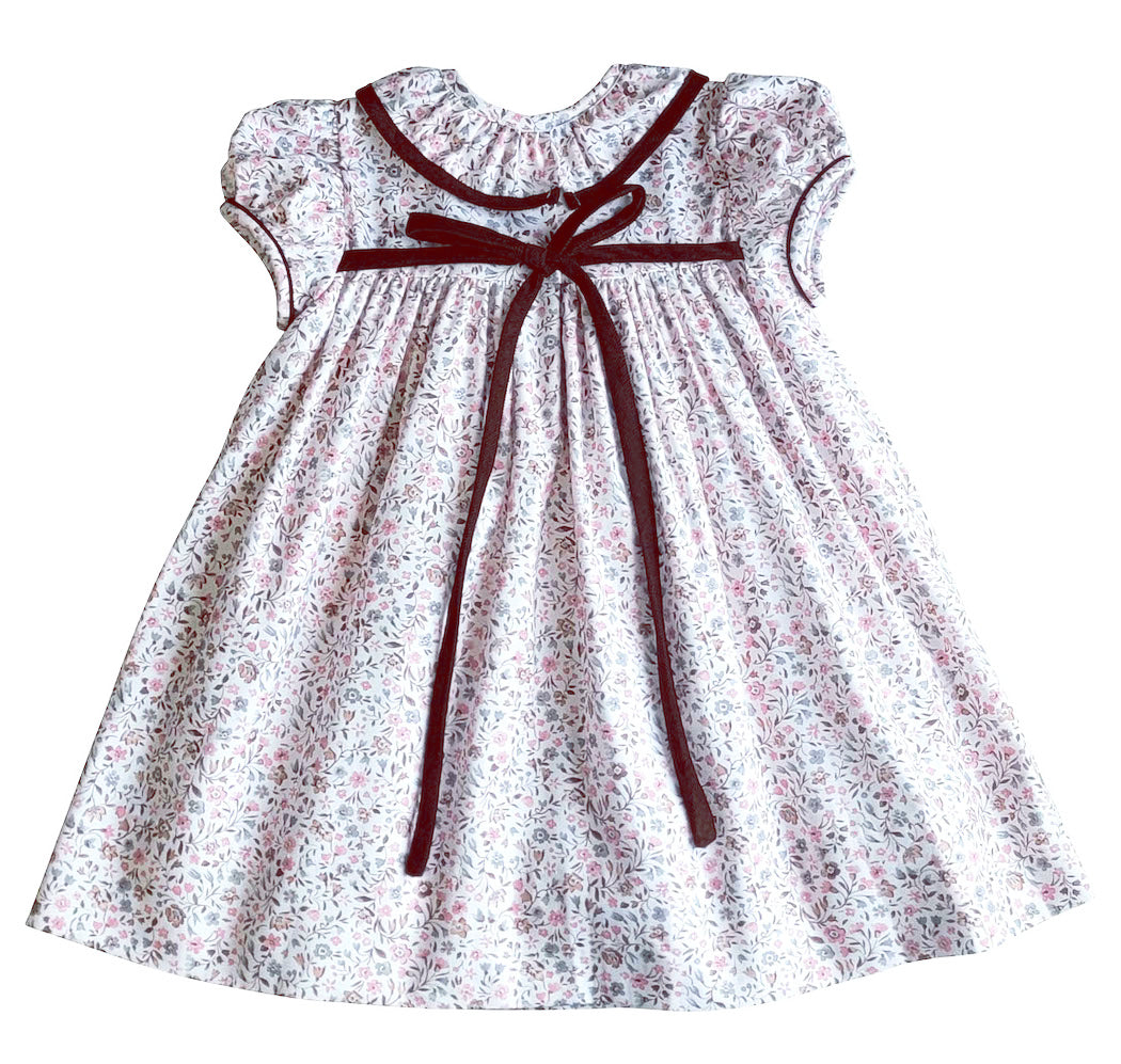Cary Collection Fall Floral and brown Girl's float dress - Little Threads Inc. Children's Clothing