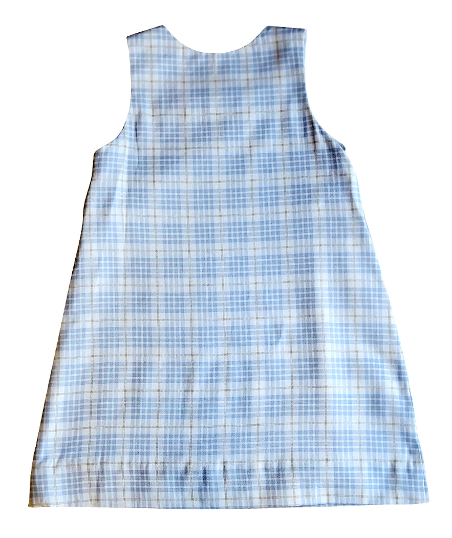 Fall Checkered with blue buttons Girl's Jumper - Little Threads Inc. Children's Clothing