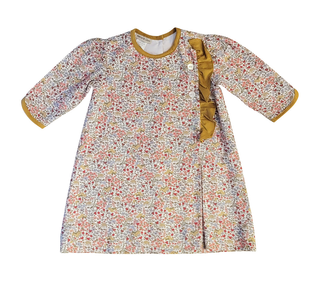 Fall Floral A-line Girl's Dress