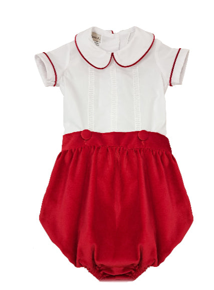 Baby Boy's "Red Velvet Christmas" 2 piece Bubble