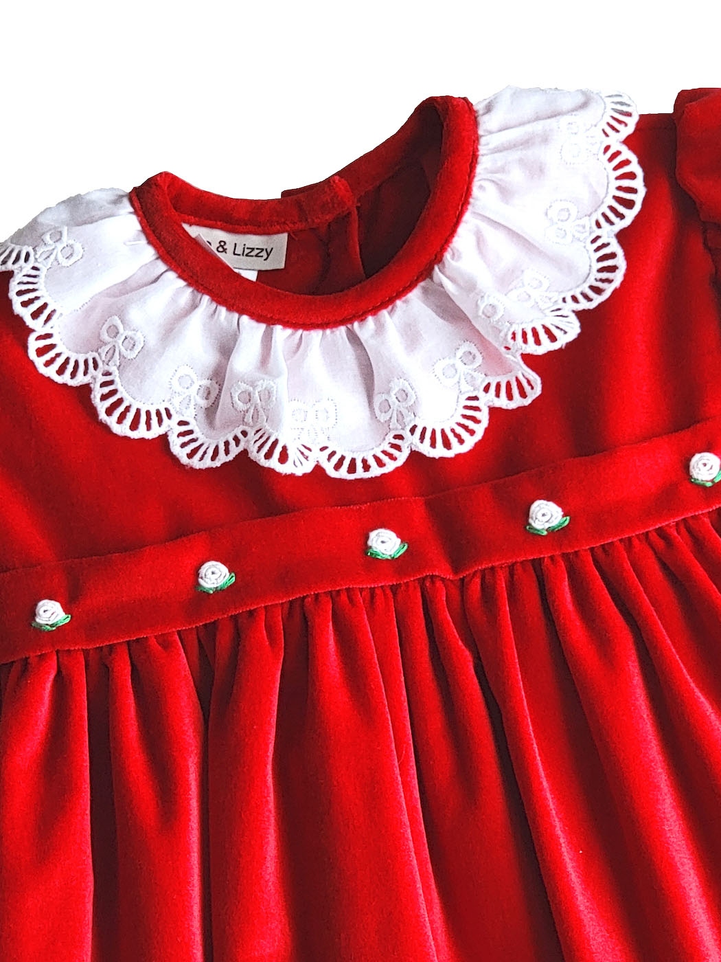 Christmas Red Velvet Collection Ruffle Float Girl's Dress - Little Threads Inc. Children's Clothing