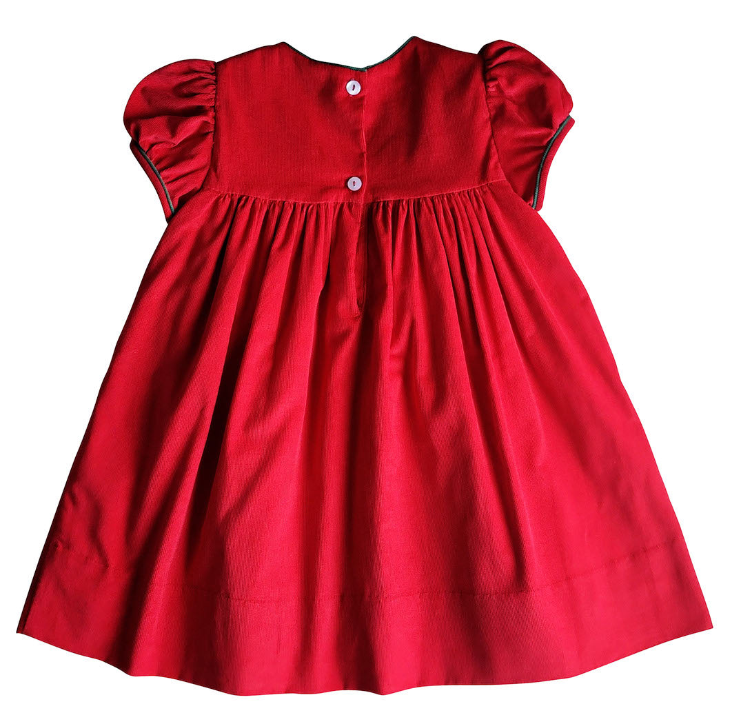 Christmas Time Girl's Red Float Dress - Little Threads Inc. Children's Clothing