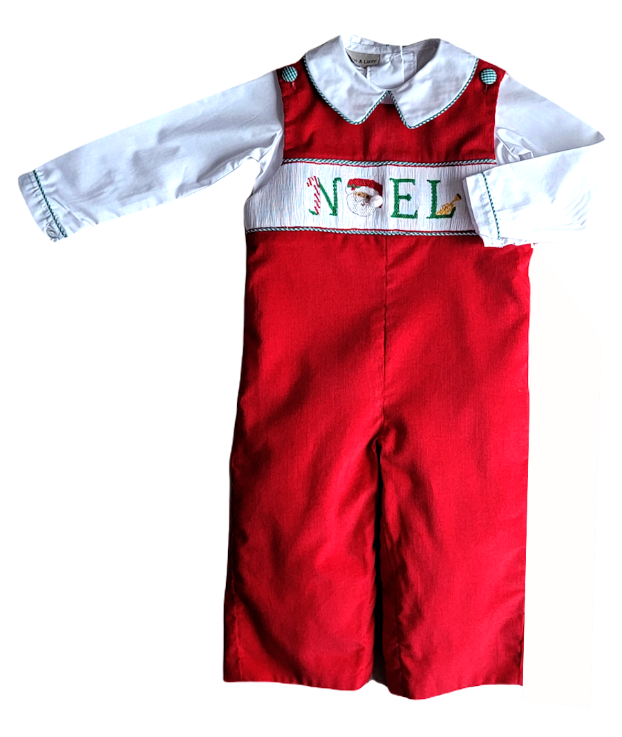 Christmas Boys Noel Overall Set - Little Threads Inc. Children's Clothing