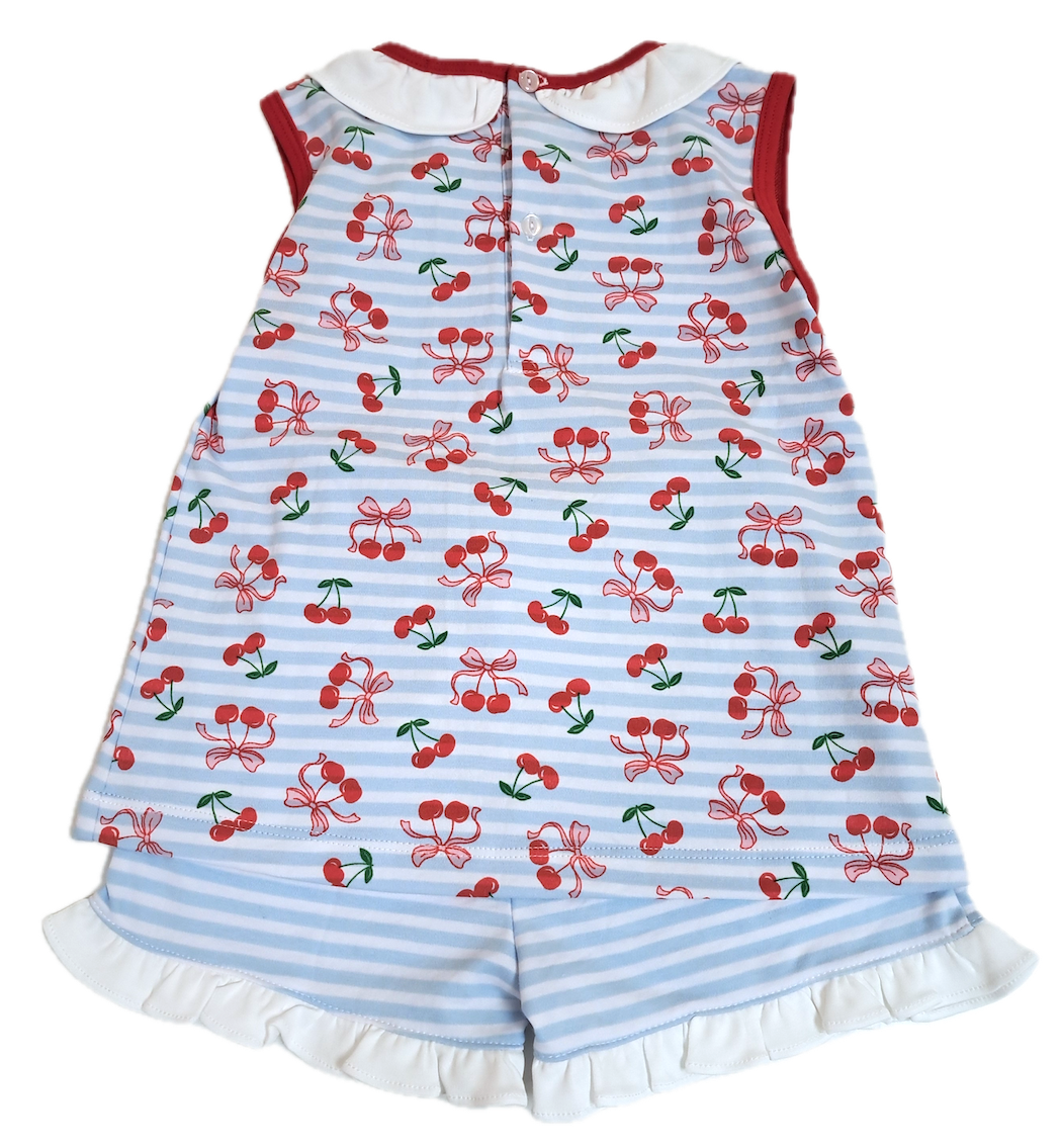 Cherry Print 2pc short Set - Little Threads Inc. Children's Clothing