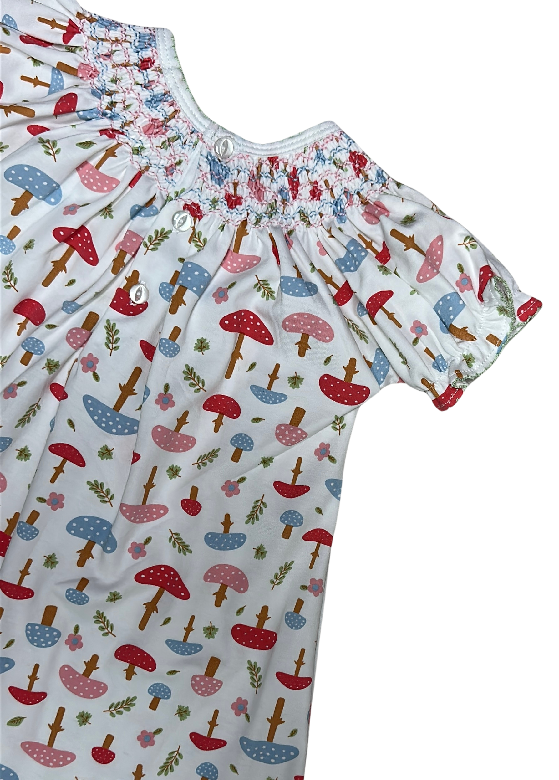 Fall Mushrooms Girl's bishop Dress - Little Threads Inc. Children's Clothing