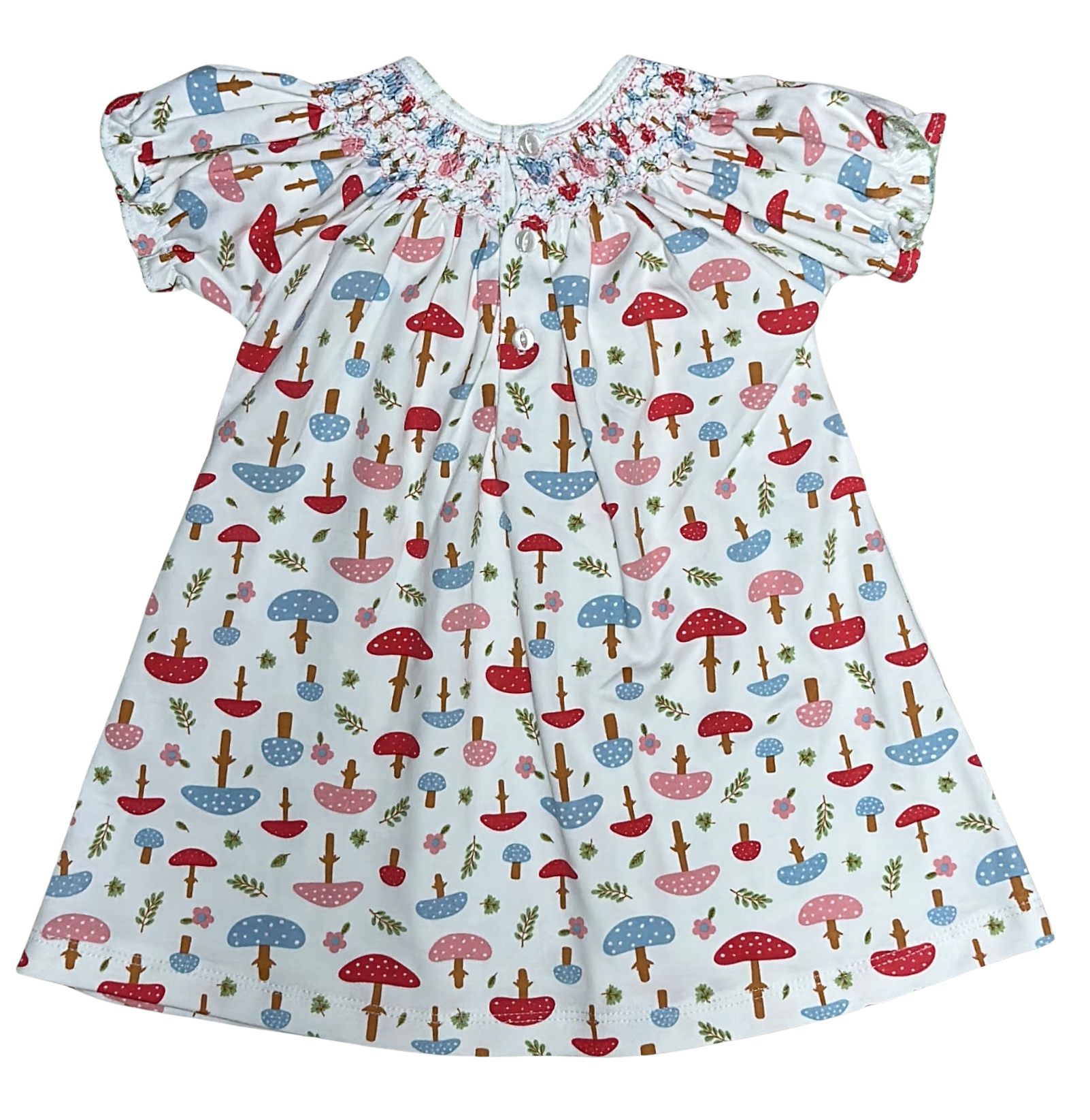 Fall Mushrooms Girl's bishop Dress - Little Threads Inc. Children's Clothing