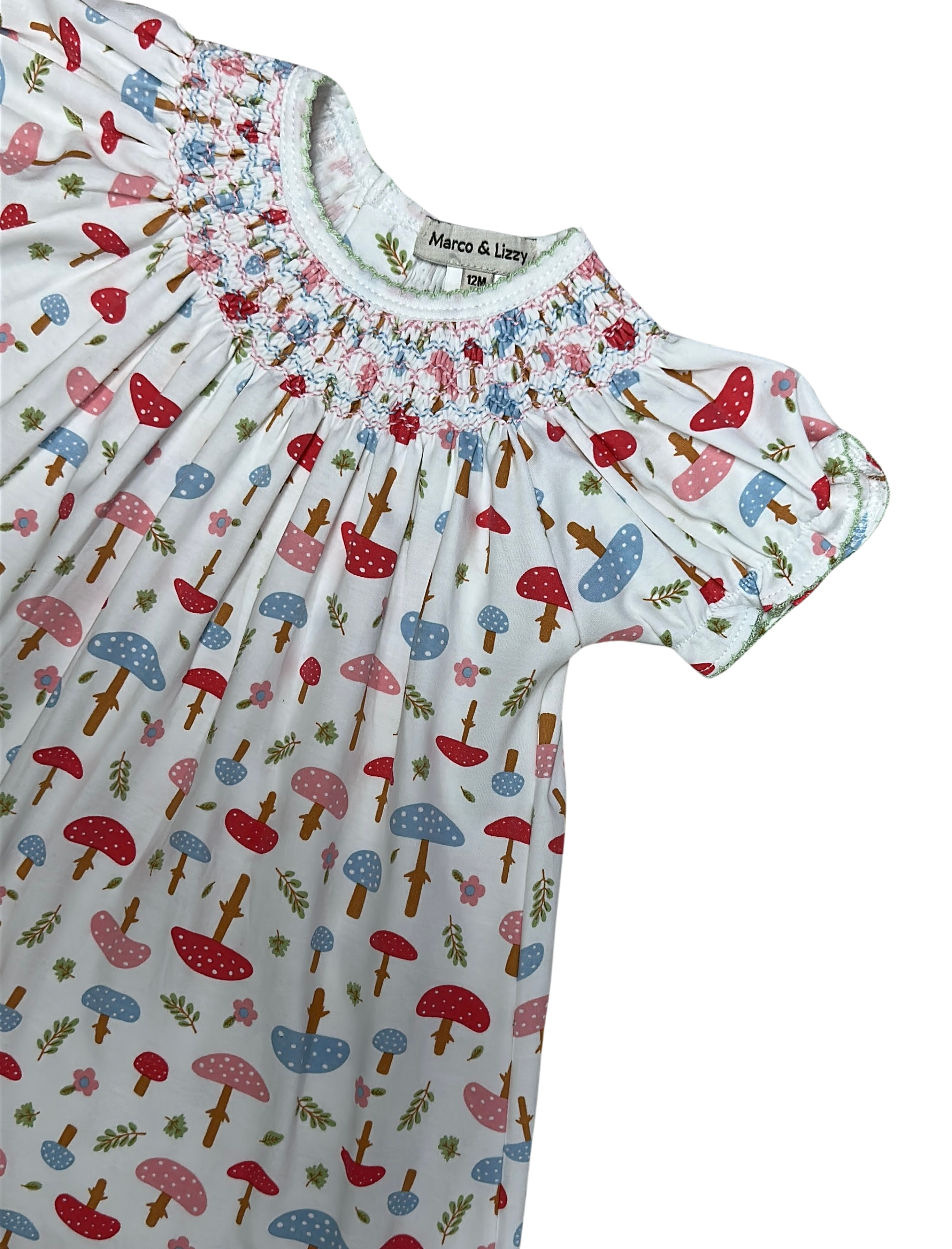 Fall Mushrooms Girl's bishop Dress - Little Threads Inc. Children's Clothing