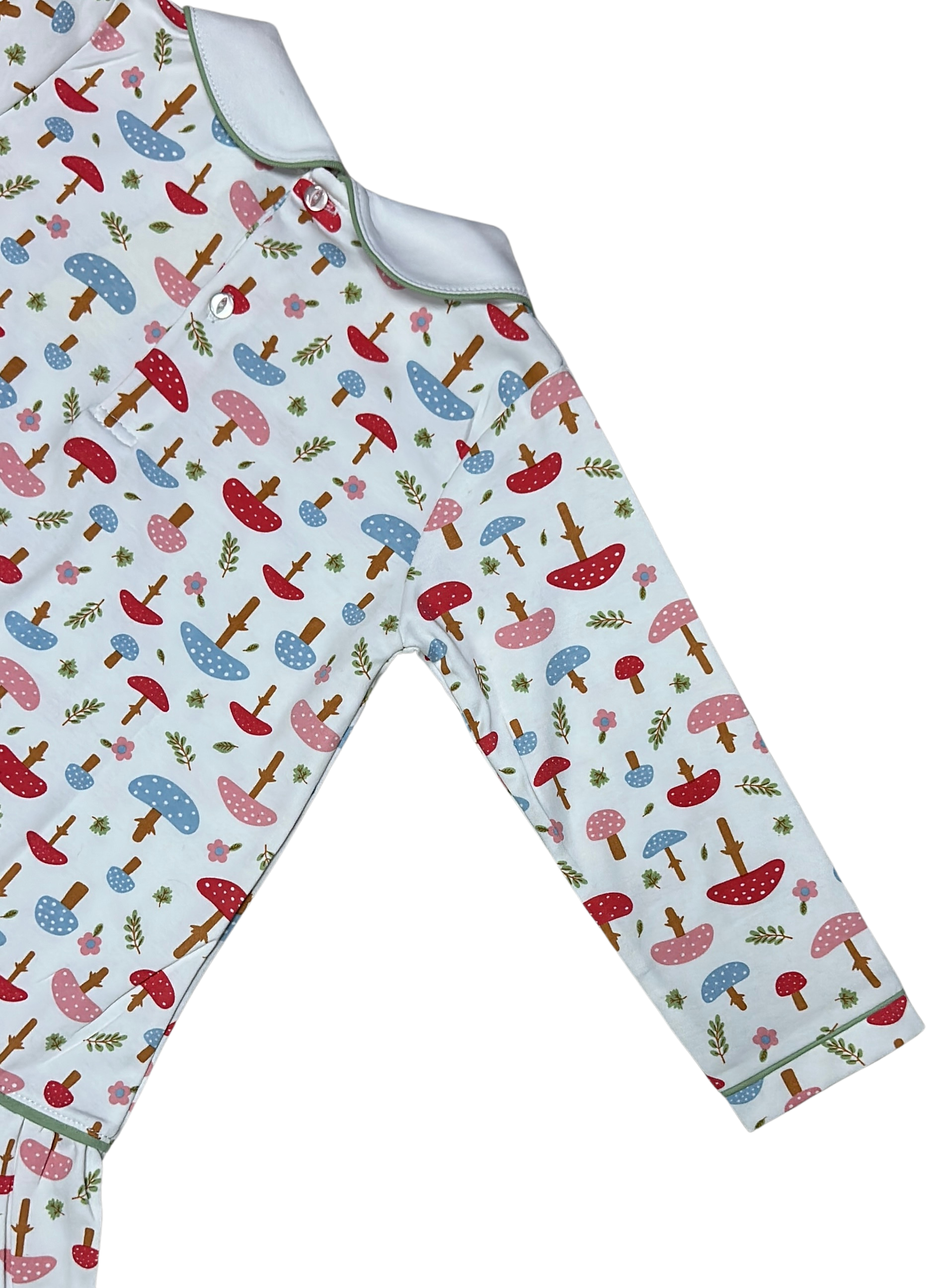 Fall Mushrooms Print Dropped Waist Girl's Dress - Little Threads Inc. Children's Clothing