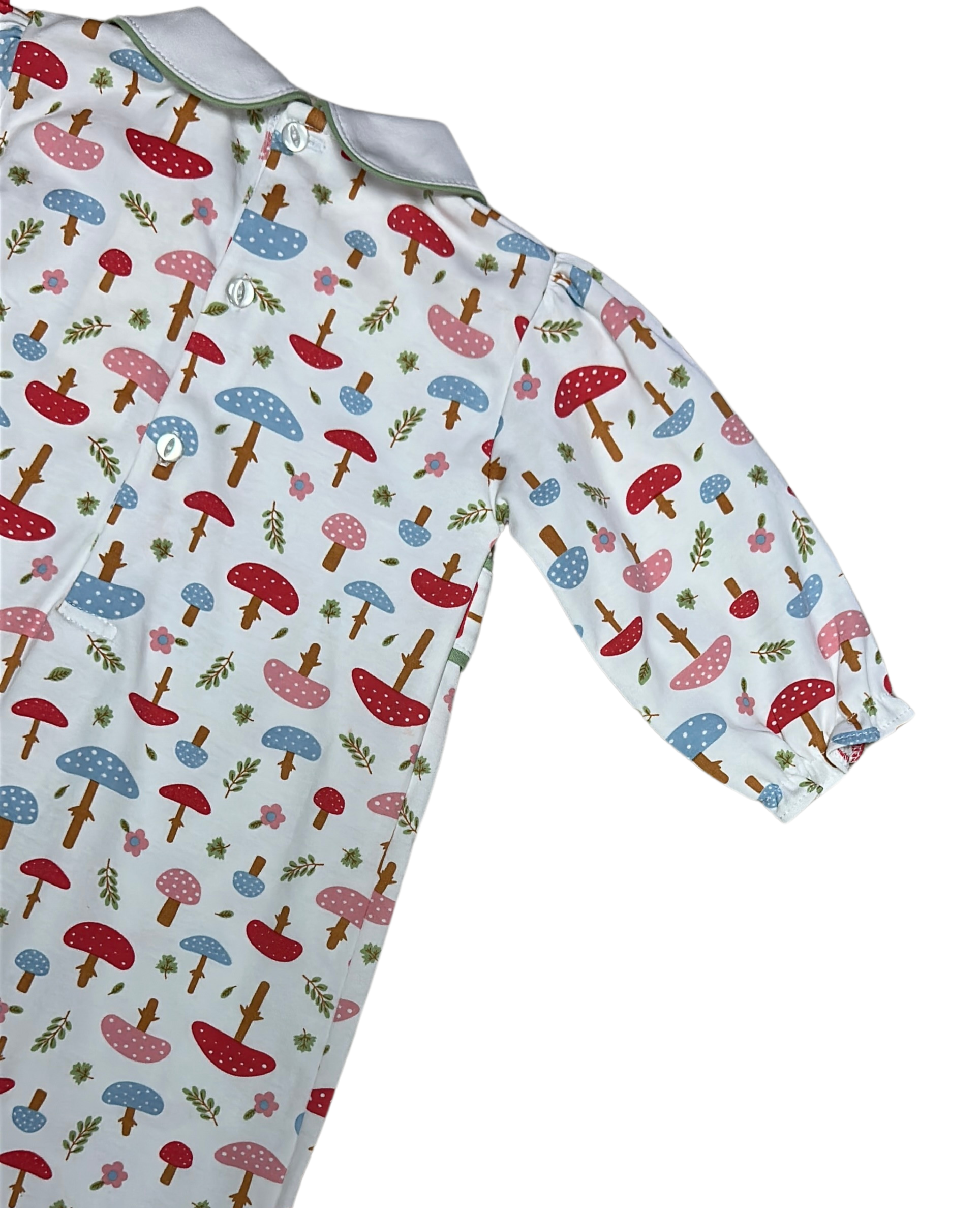 Fall Mushroom Print Baby Girl Romper - Little Threads Inc. Children's Clothing