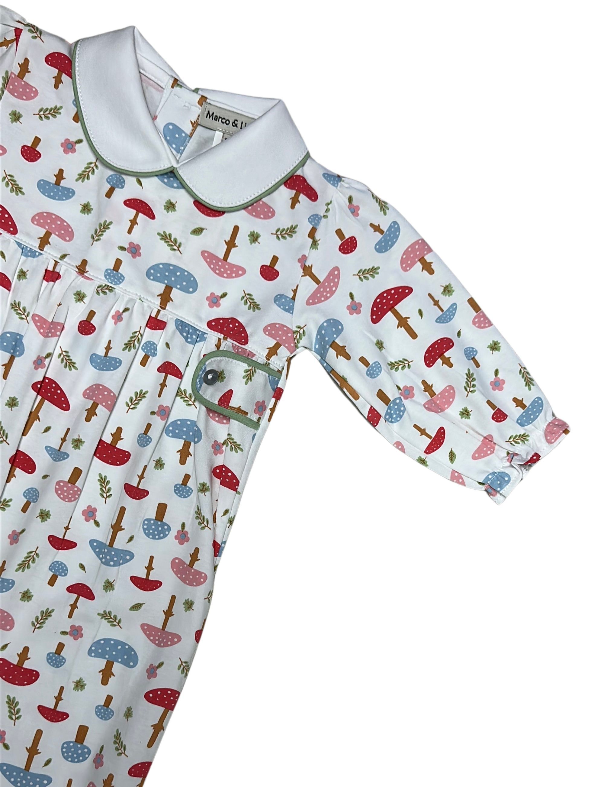 Fall Mushroom Print Baby Girl Romper - Little Threads Inc. Children's Clothing