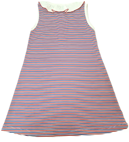 Patriotic Collection Girls striped A line dress