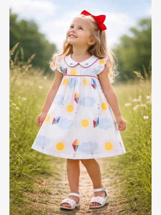 Summer Kites Girl's Float Dress - Little Threads Inc. Children's Clothing