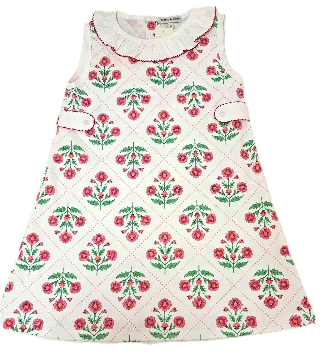 Madison Spring Pima Cotton Floral A Line Dress