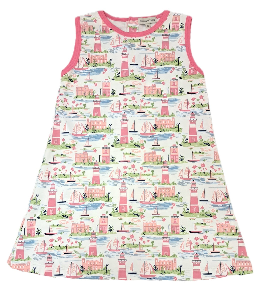 St Bart's A line Girl's Dress - Little Threads Inc. Children's Clothing
