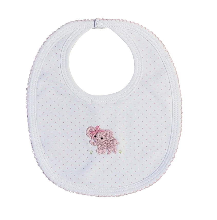 Baby Girl's "Elephant Collection" Pima Cotton Bib - Little Threads Inc. Children's Clothing
