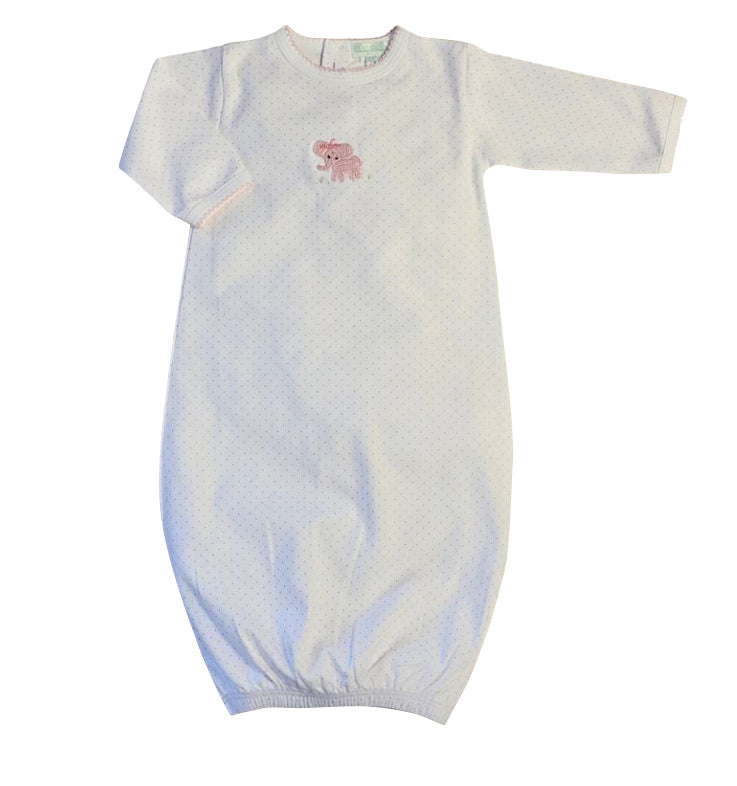 Baby Girl's "Elephant Collection" Pima Cotton Gown - Little Threads Inc. Children's Clothing