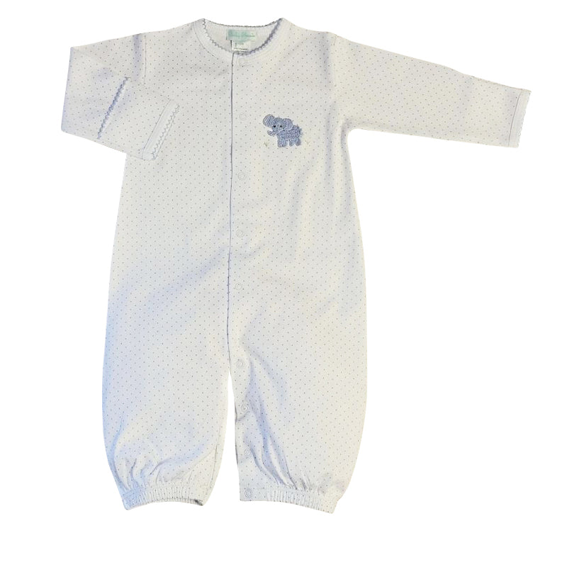 Baby Boy's "Elephant Collection" Pima Cotton Converter Gown - Little Threads Inc. Children's Clothing