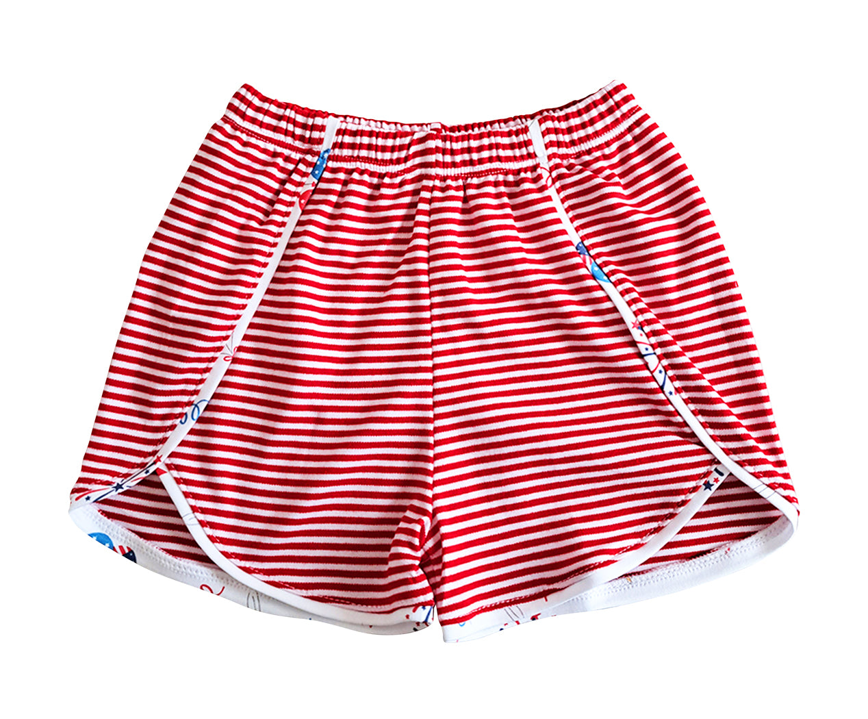 4th of July Print Shirt & Short set Girl's Pima Cotton - Little Threads Inc. Children's Clothing