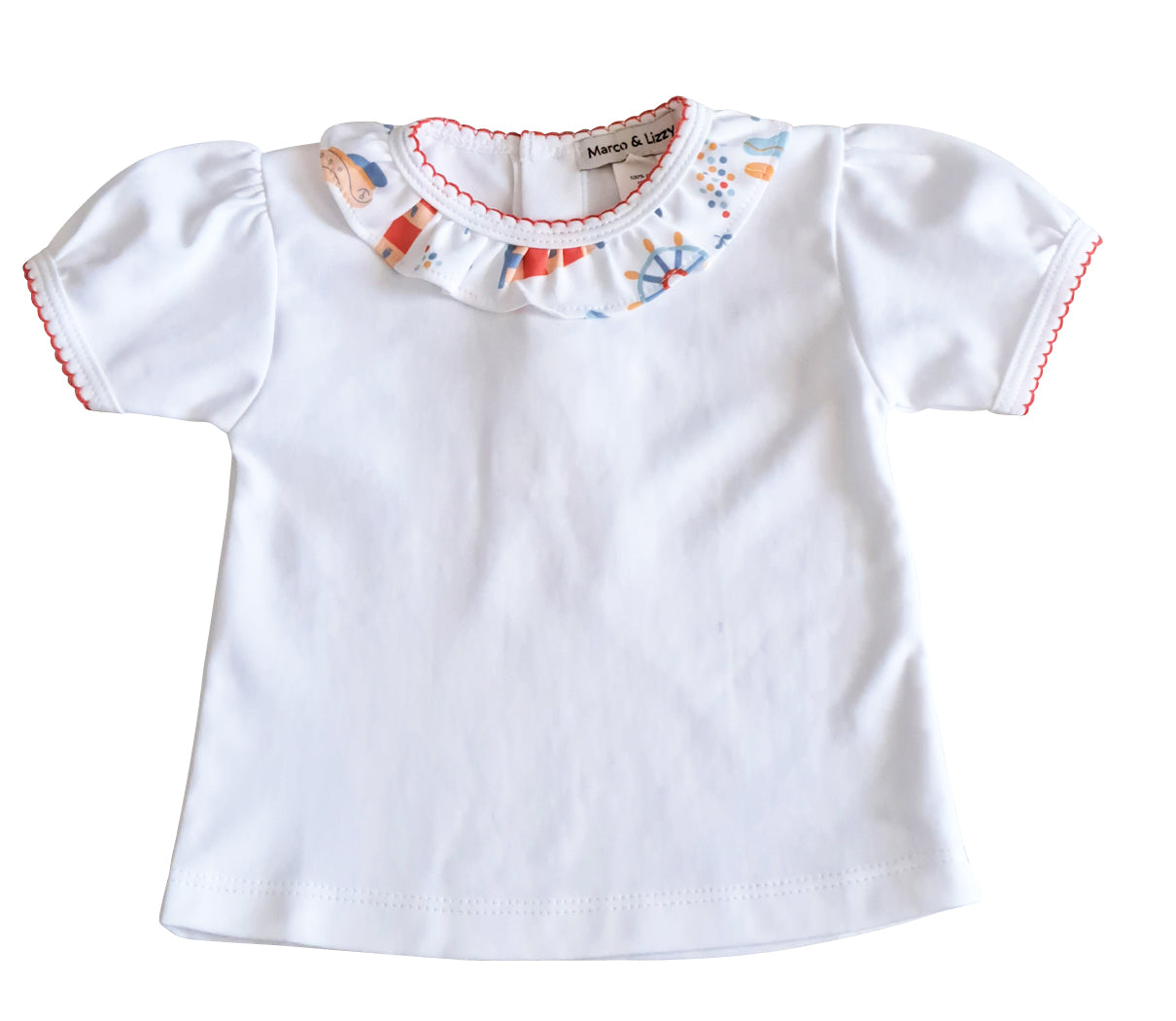 Seaside Print Baby girl diaper set Pima Cotton - Little Threads Inc. Children's Clothing