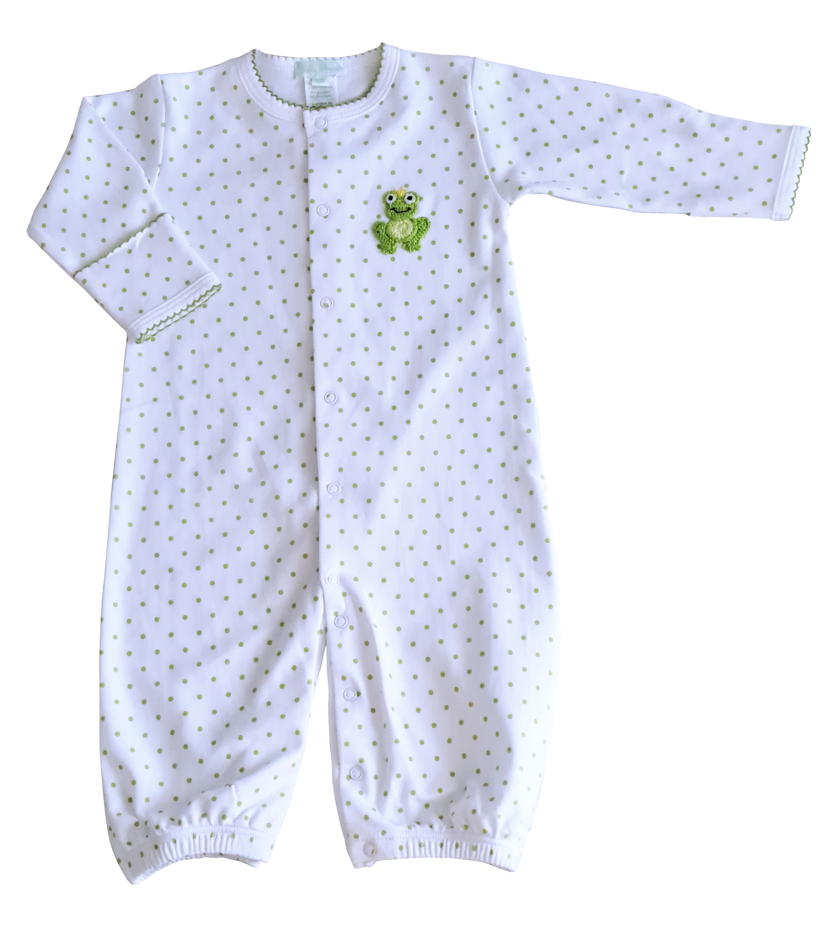Frog Crochet - Unisex converter gown Pima Cotton - Little Threads Inc. Children's Clothing