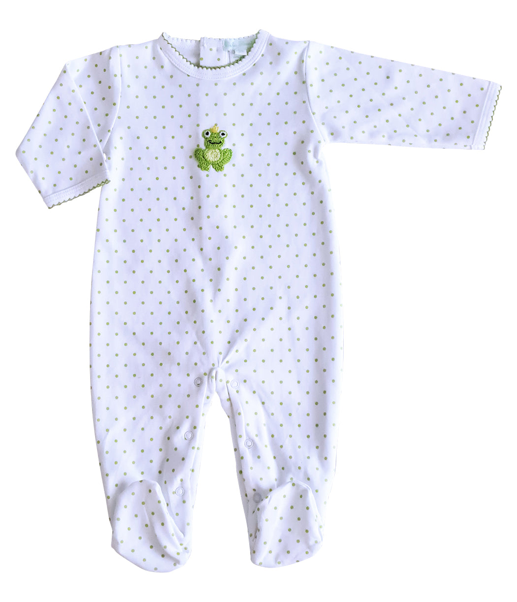Frog Print Baby's Footie - Little Threads Inc. Children's Clothing