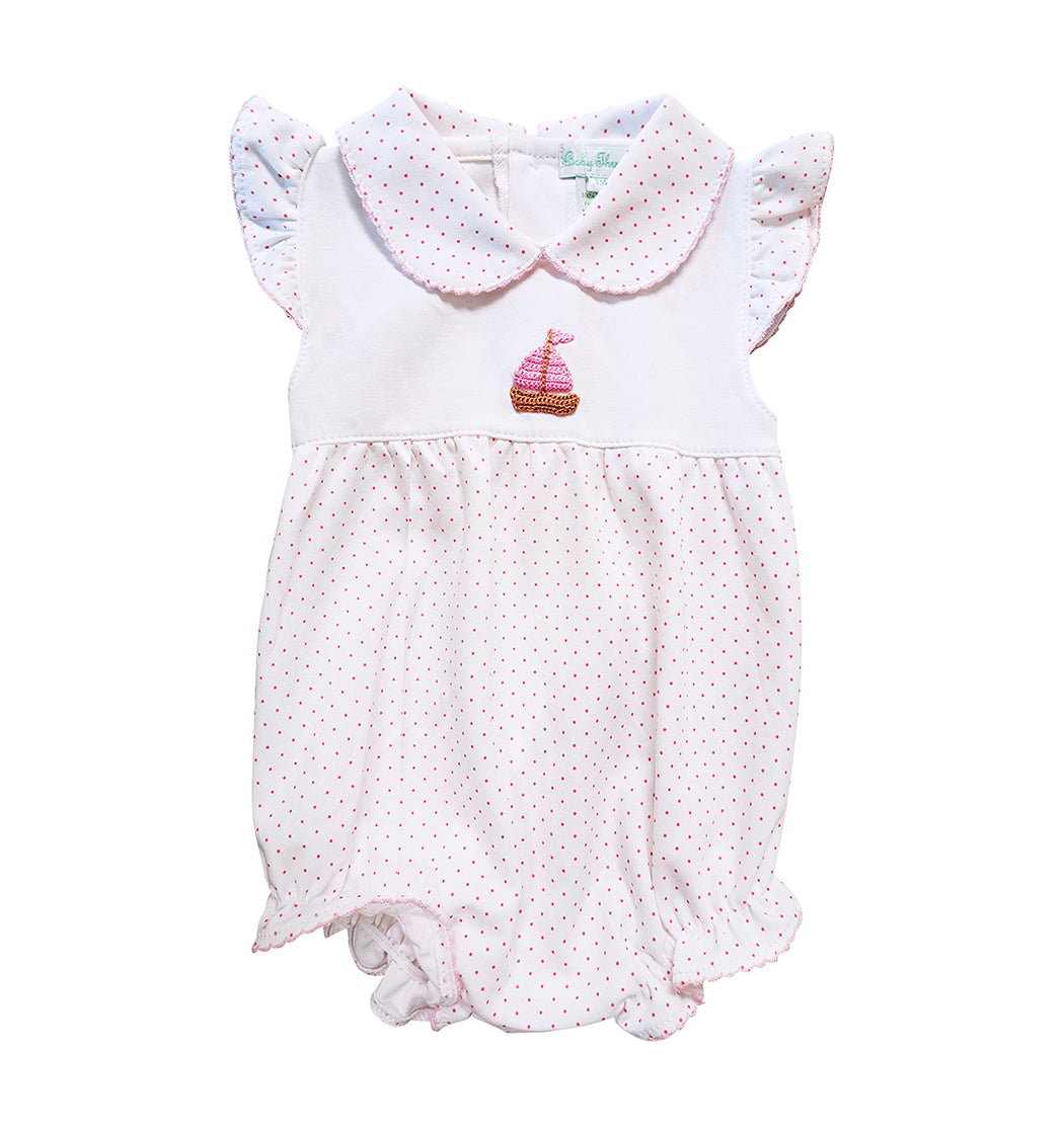 Baby Girl's Sailboat Print Romper - Little Threads Inc. Children's Clothing