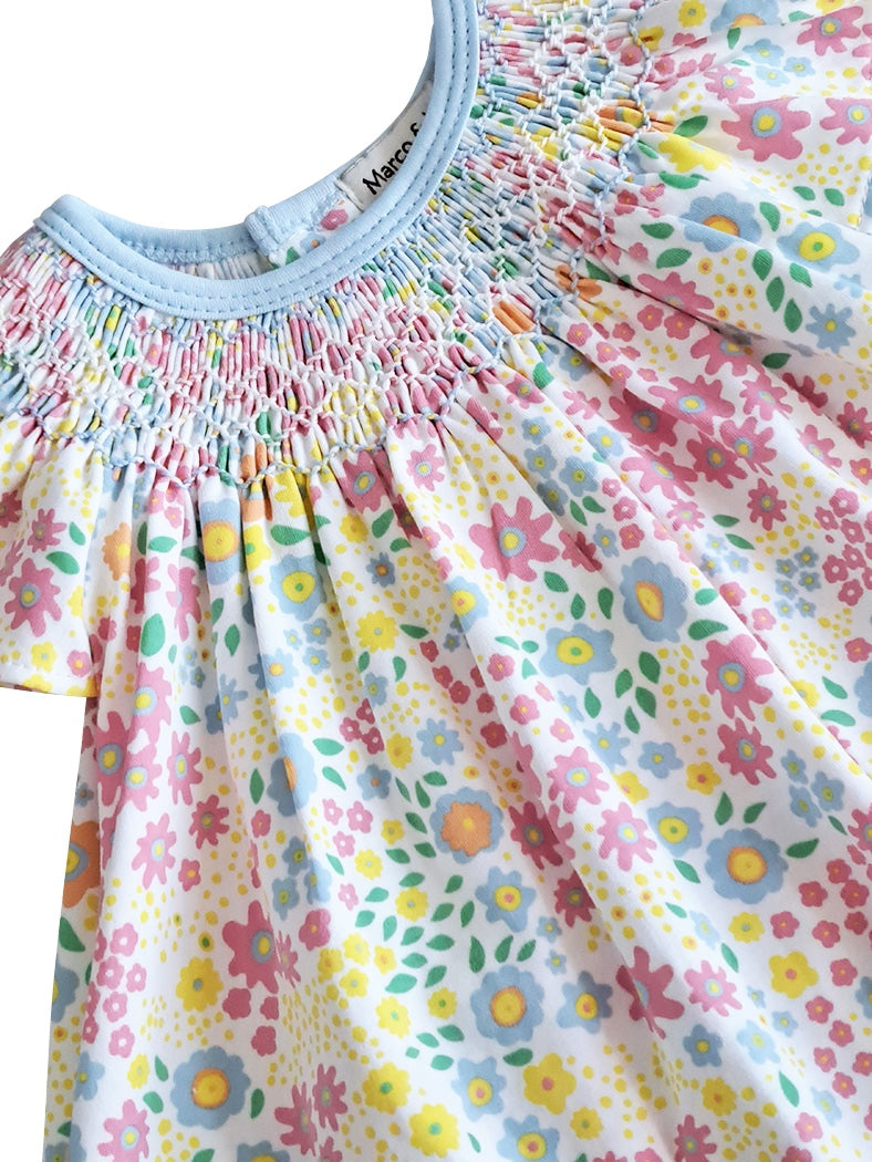 Alisson Hand smocked bishop Pima Cotton - Little Threads Inc. Children's Clothing