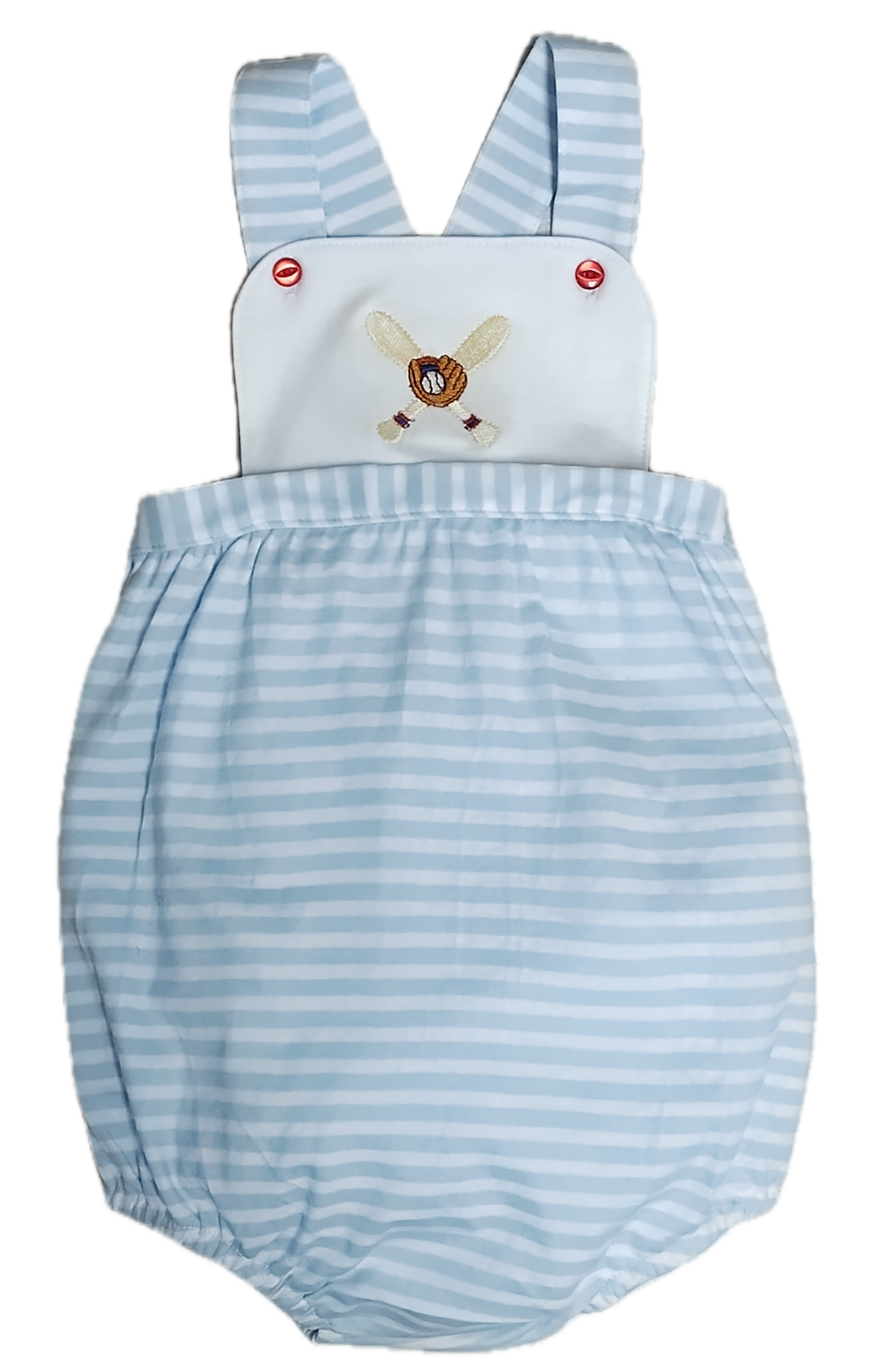 Baseball Applique Boy's Romper - Little Threads Inc. Children's Clothing