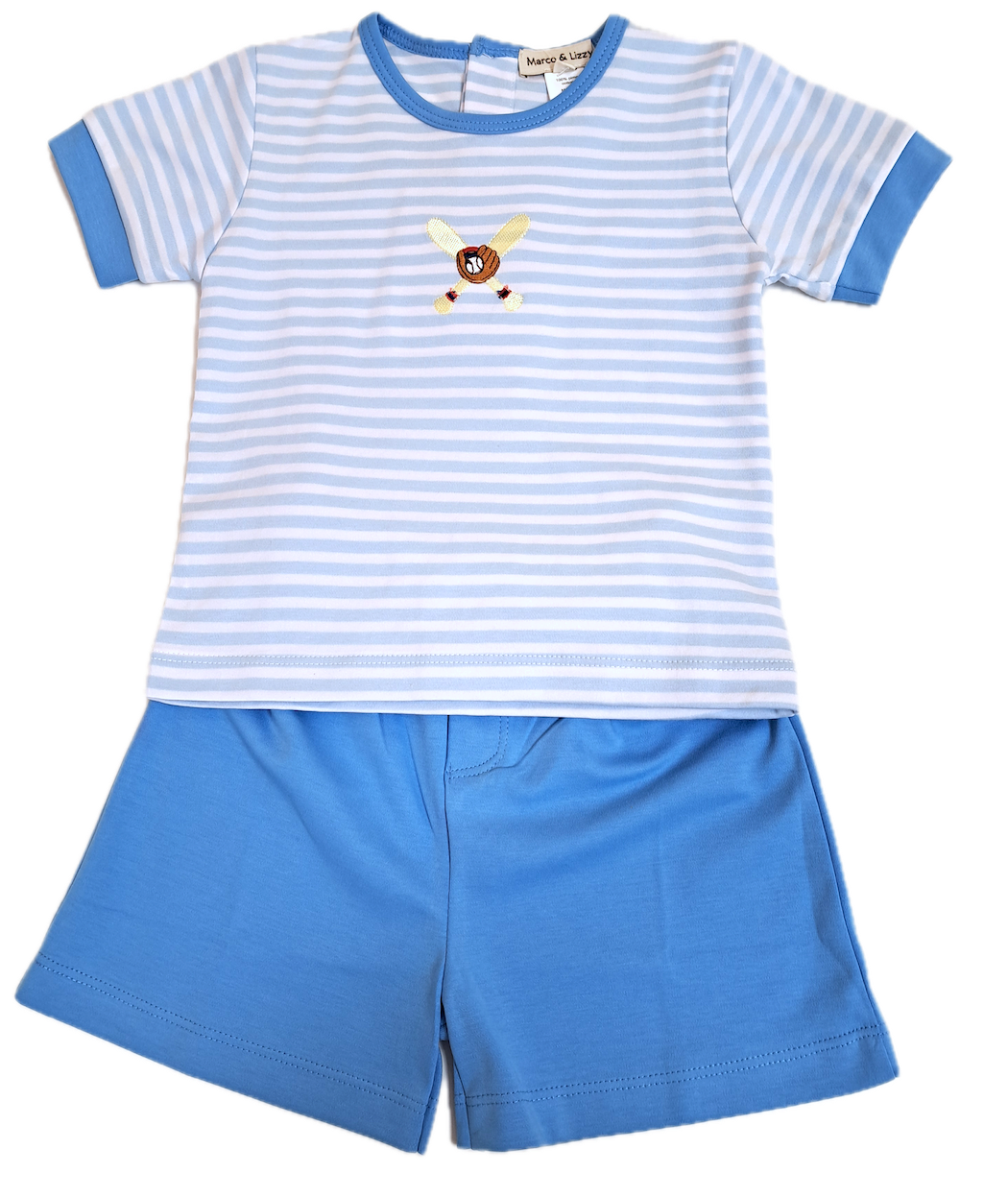 Baseball applique Boys short set - Little Threads Inc. Children's Clothing