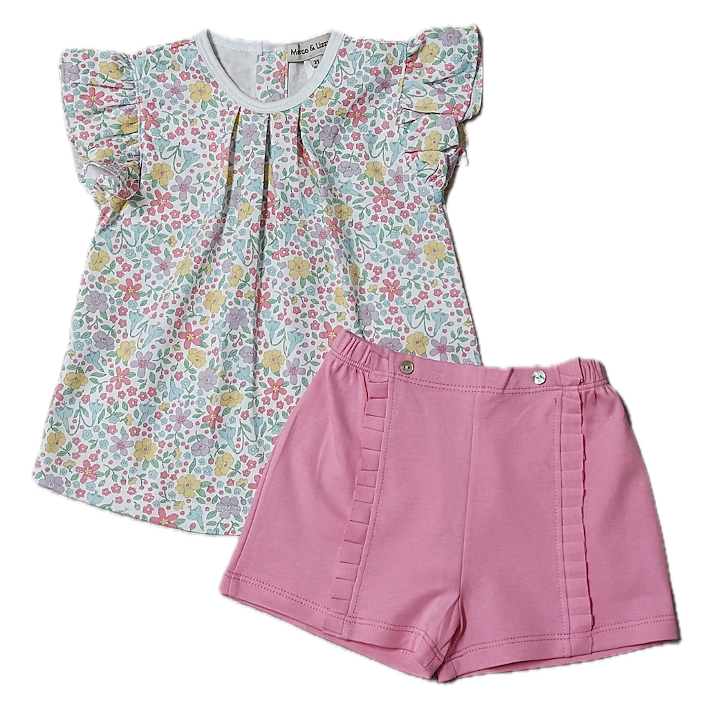 2 Pc Short Set Spring Meadows Collection - Little Threads Inc. Children's Clothing