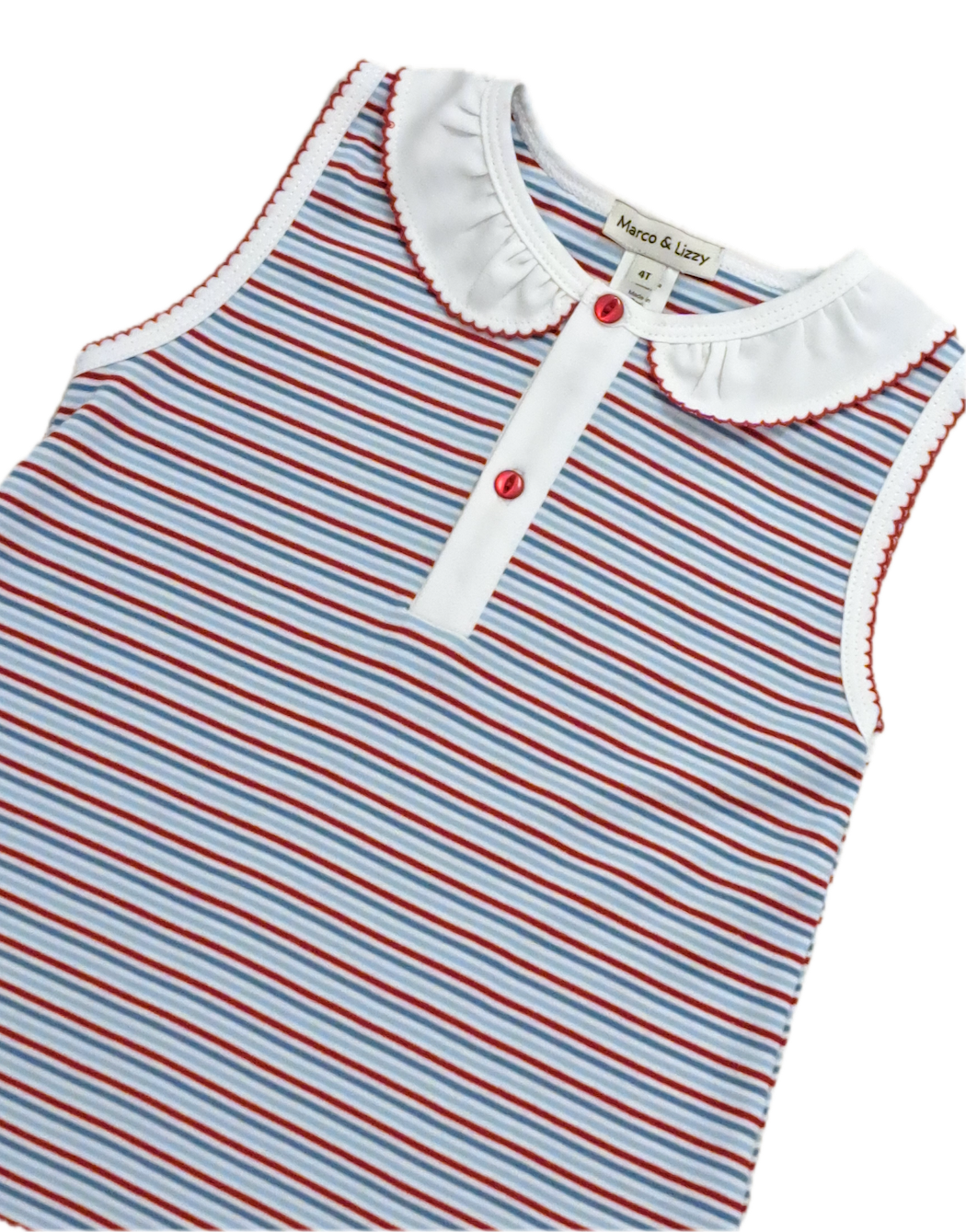 Red, White and Blue Stripe A line dress - Little Threads Inc. Children's Clothing