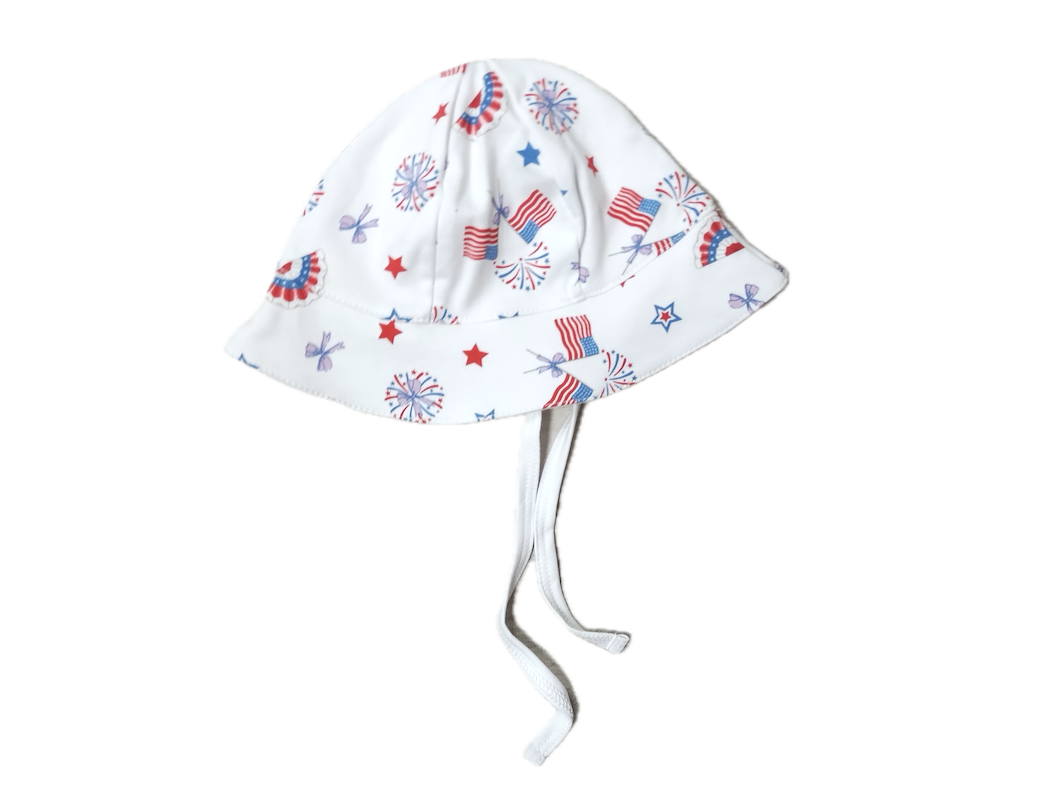 Star Spangled Banner Girls romper and hat set - Little Threads Inc. Children's Clothing