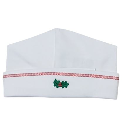 Hollie Motif White Baby Hat