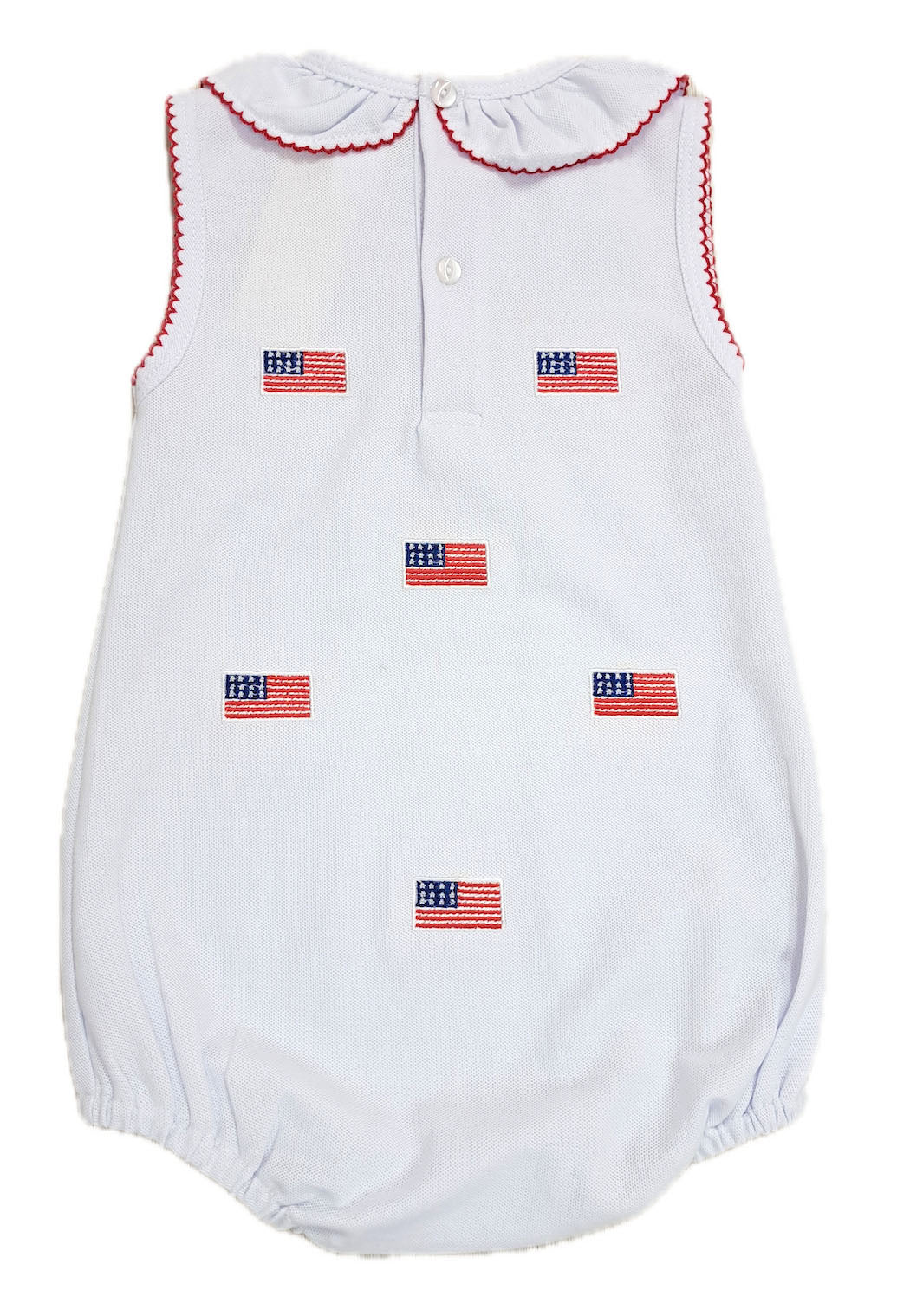 Star Spangled Banner Girls Flags Romper - Little Threads Inc. Children's Clothing