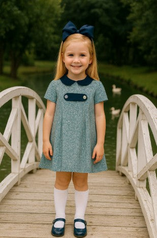 navy blue dress for baby girl Retro Plaid Wool Midi Dress – A-Line Silhouette for Fall Style – 5303 –  Xiaolizi