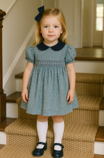 Girl's Hand Smocked London Dress - 24M Girl's Hand Smocked London Dress - 24M