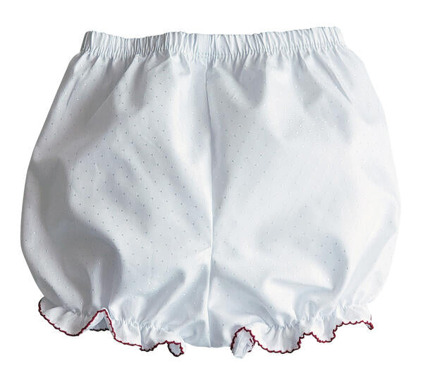 White Christmas Wreath Smocked Girl's Bishop - Little Threads Inc. Children's Clothing