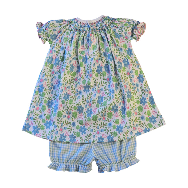 Christina Pima Cotton Floral Hand Smocked Fall Girl's Bishop. - Little Threads Inc. Children's Clothing