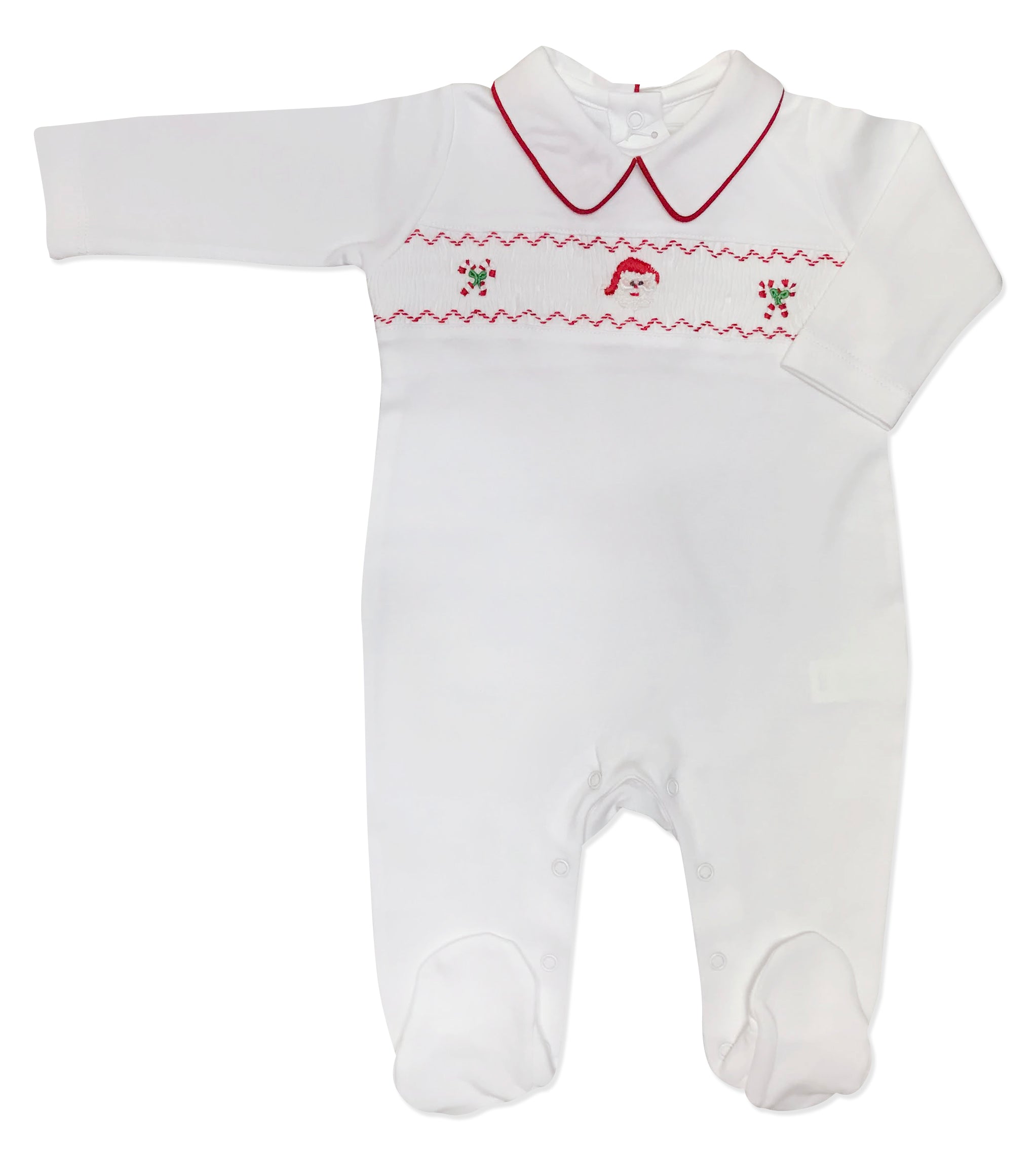 Santa Claus boy's Footie - Little Threads Inc. Children's Clothing