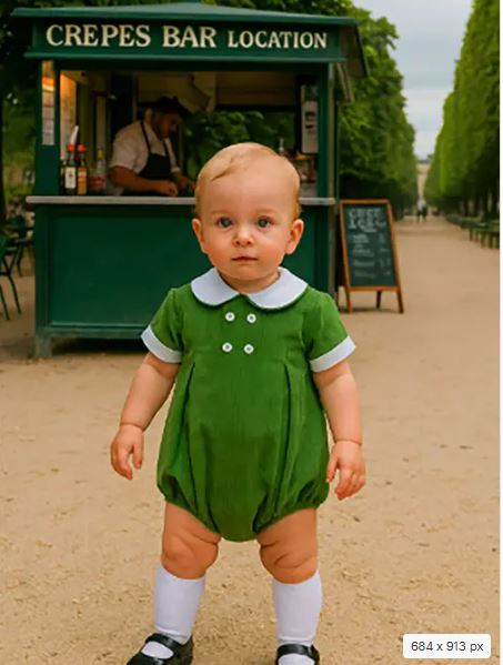 Baby Boy's Green "Josh" Corduroy Bubble