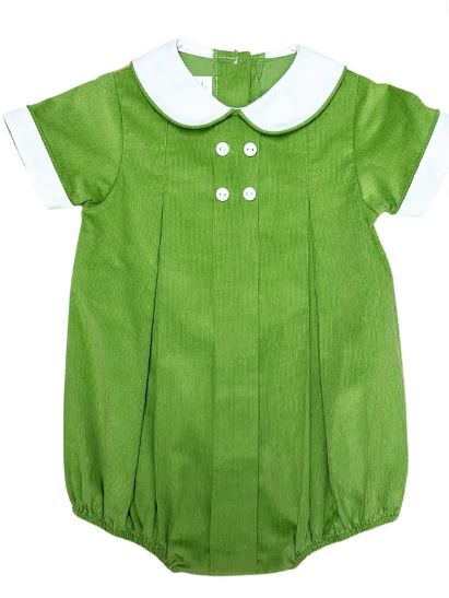 Baby Boy's Green "Josh" Corduroy Bubble