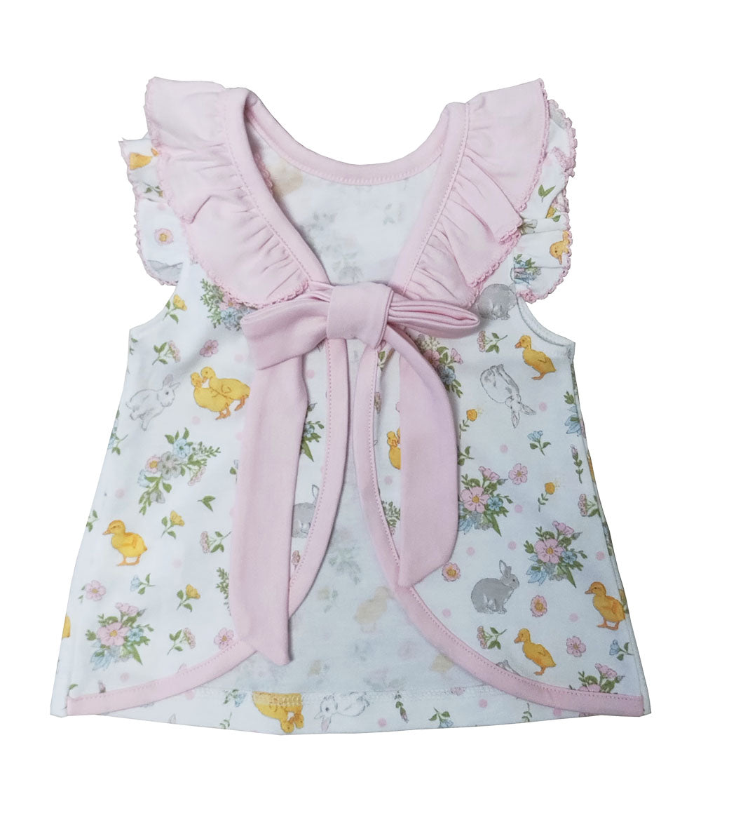 Baby Girl's "Easter Floral" Pima Cotton Popover Set - Little Threads Inc. Children's Clothing