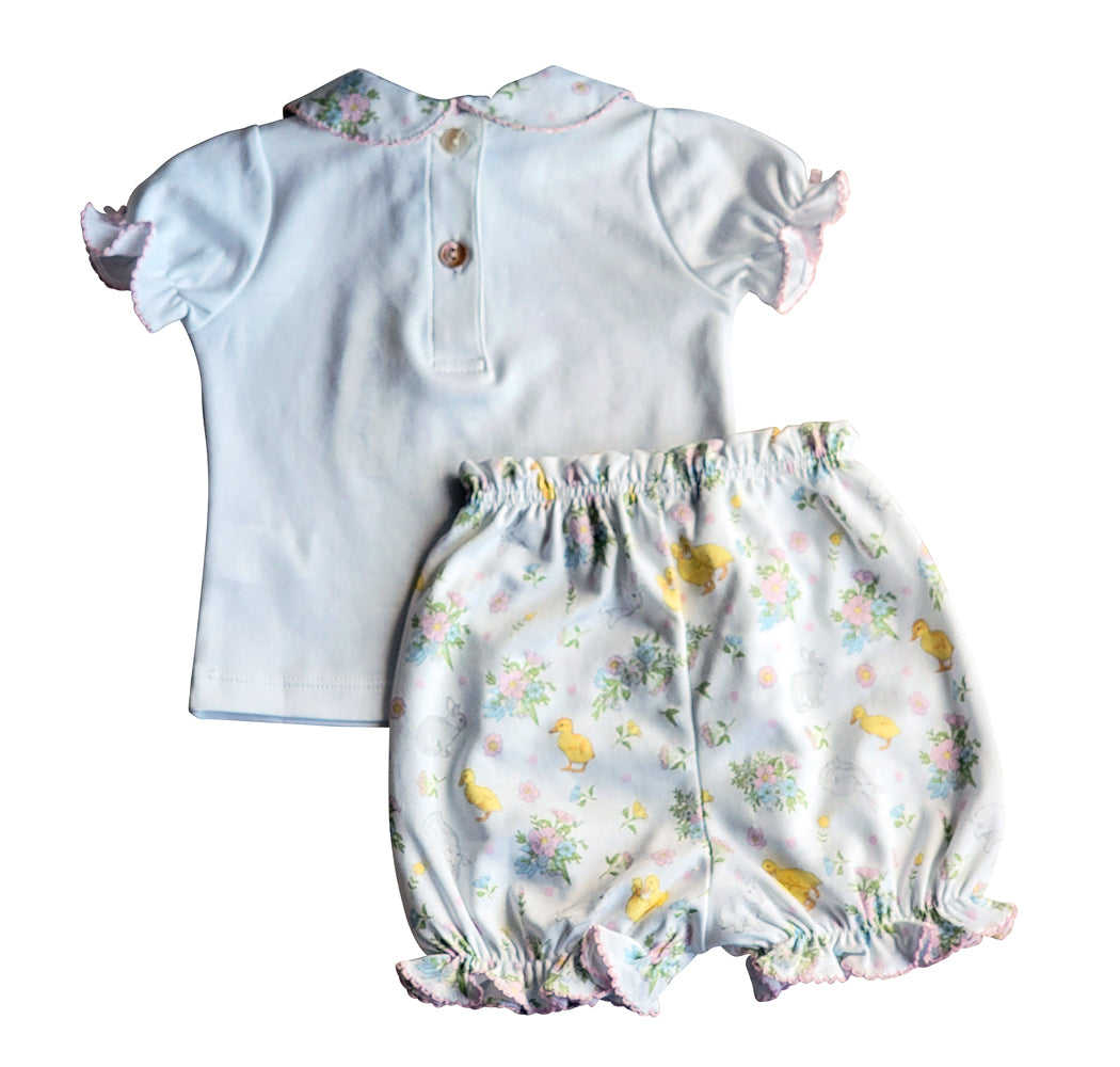 Easter Floral Baby Diaper Set Pima Cotton - Little Threads Inc. Children's Clothing