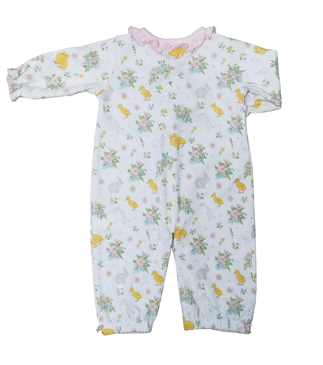 Baby Girl's "Easter Floral" Pima Cotton Converter Gown - Little Threads Inc. Children's Clothing