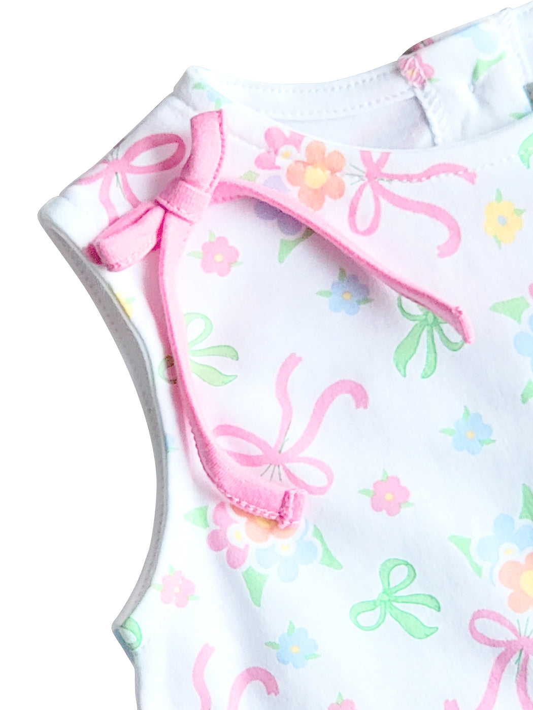Bows and Flowers Baby Girl Popover Pima Cotton - Little Threads Inc. Children's Clothing