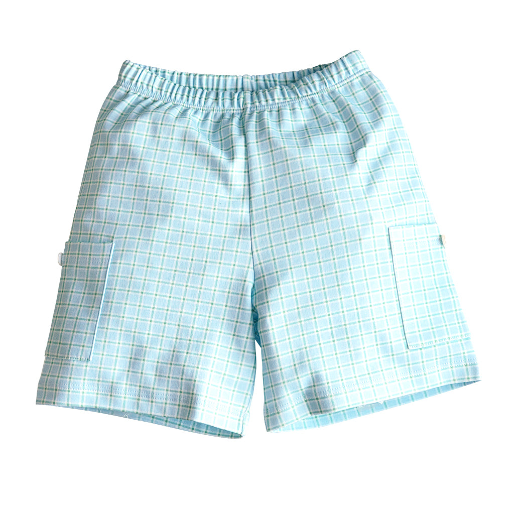 Bows and Flowers Baby Boy Shirt and Short Set Pima Cotton - Little Threads Inc. Children's Clothing