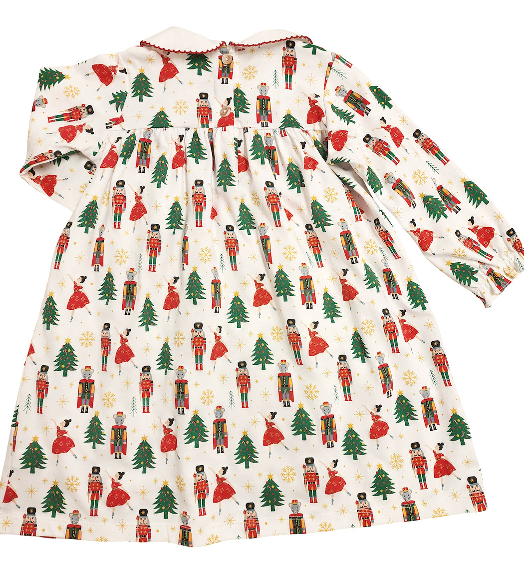 Christmas Nutcracker Print Christmas Float girl's Dress - Little Threads Inc. Children's Clothing