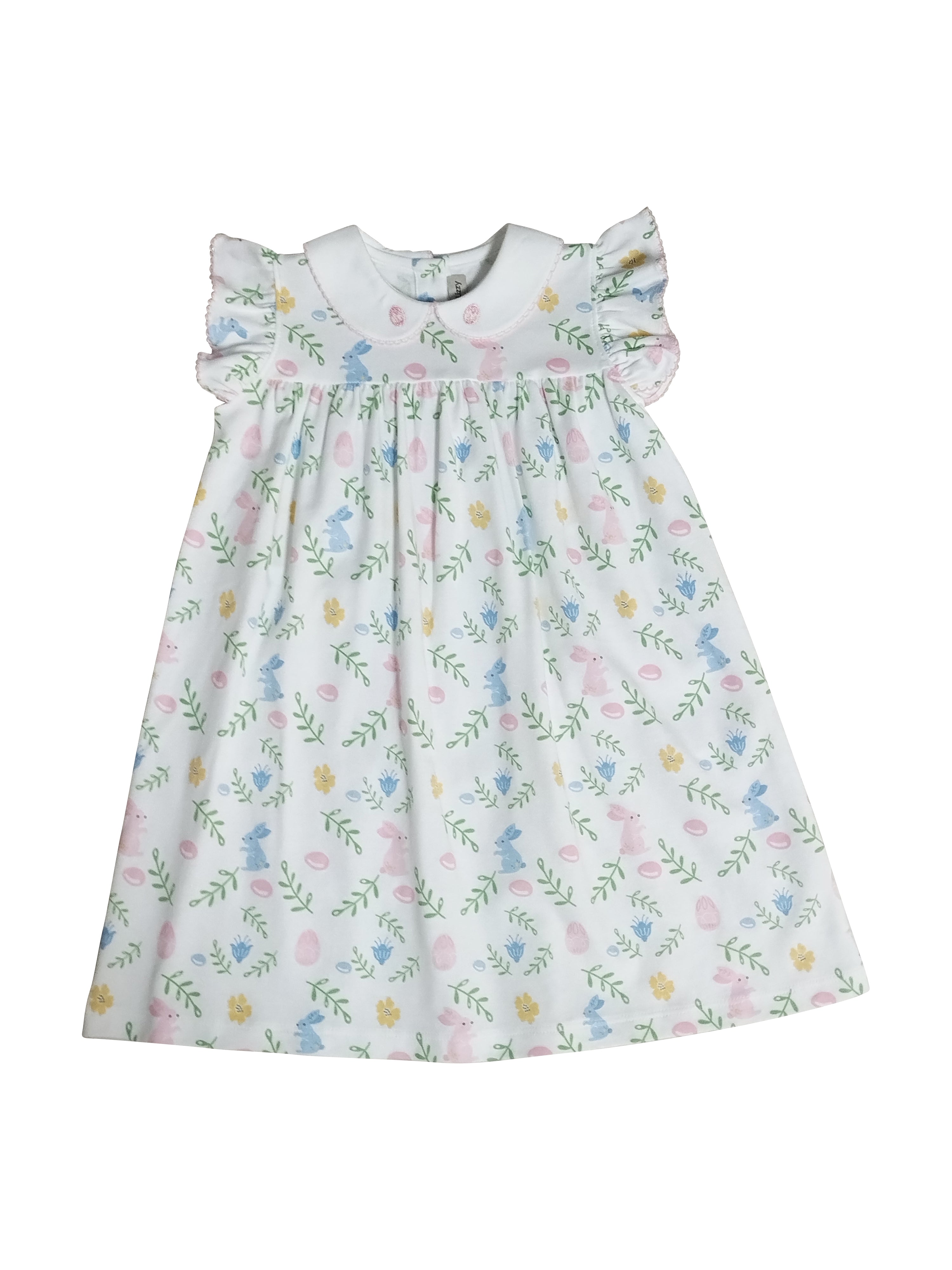 Girl's Float dress Easter floral with Bunnies - Little Threads Inc. Children's Clothing