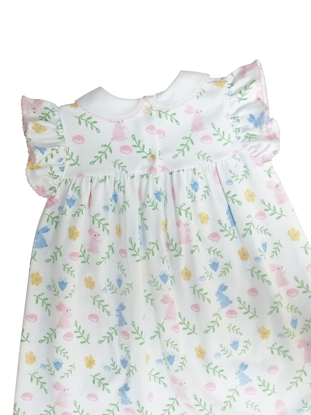 Girl's Float dress Easter floral with Bunnies - Little Threads Inc. Children's Clothing
