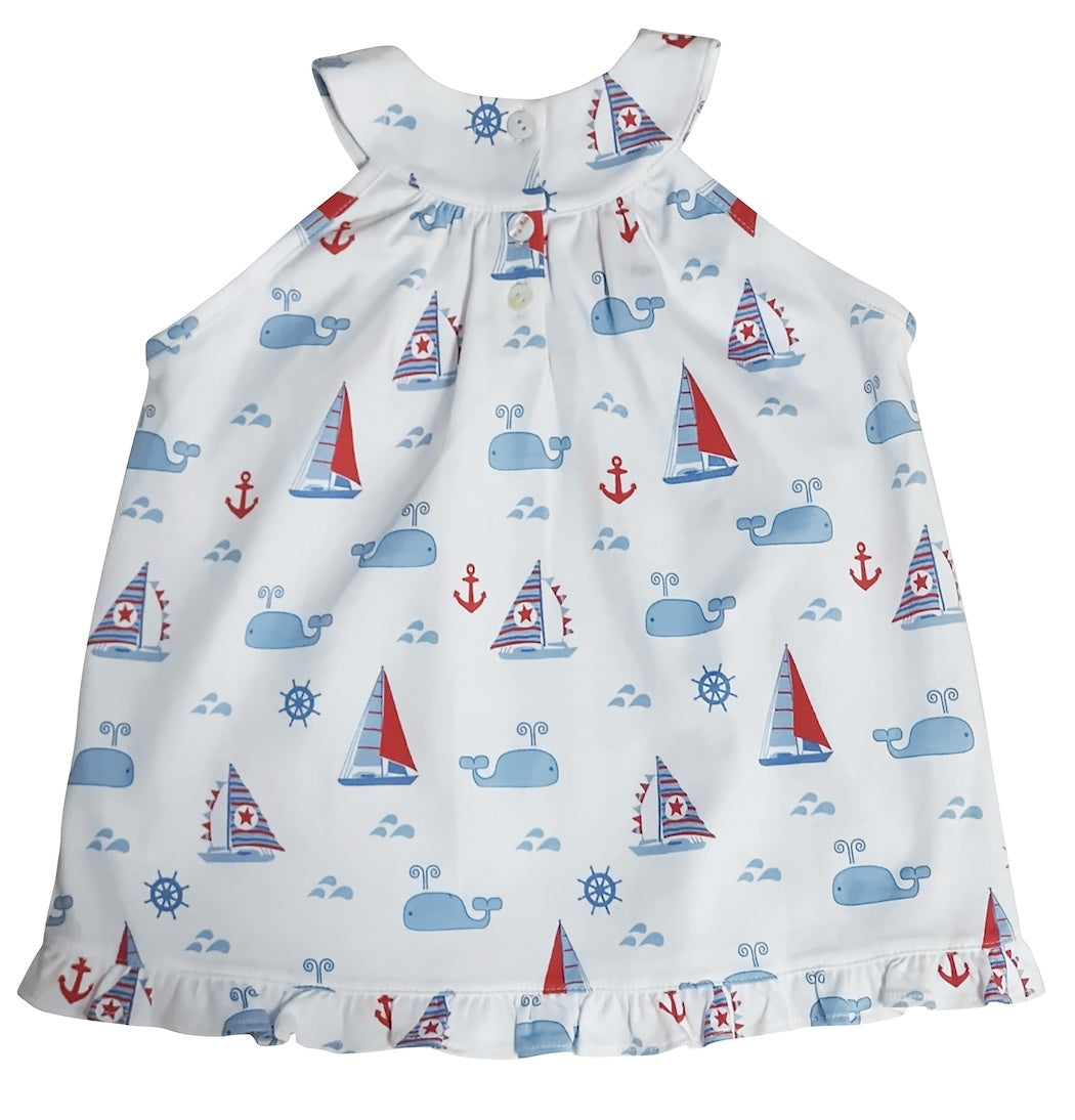 Nantucket Pima Cotton girls short set - Little Threads Inc. Children's Clothing